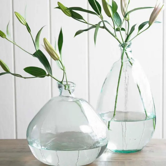 VivaTerra Accents Recycled Glass Balloon Vase 3 Clear Askew Poshmark